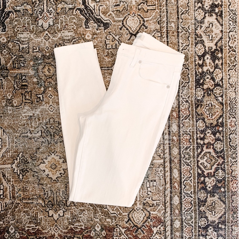 Madewell High-Riser Skinny White Jeans